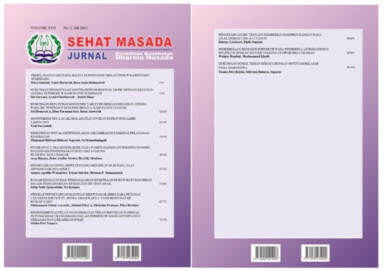 Sampul Vol. 17 No. 2 (2023): Jurnal Sehat Masada