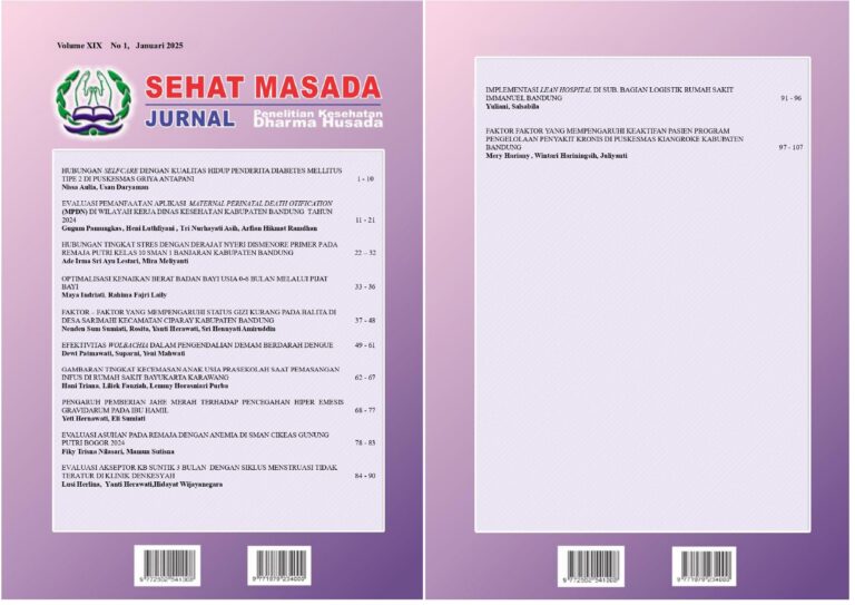 Sampul Vol. 19 No. 1 (2025): Jurnal Sehat Masada