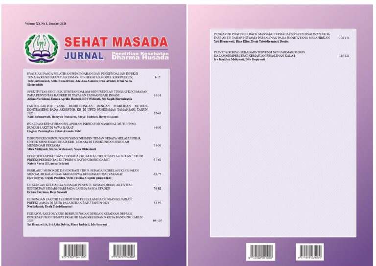 Sampul Vol. 20 No. 1 (2026): Jurnal Sehat Masada